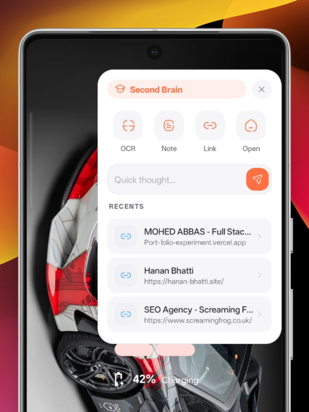 Floating Edge Quick Actions