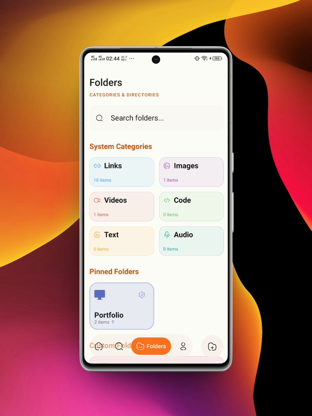 Smart Categorization & Folders